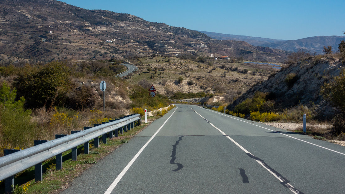 Road towards Troodos from Paphos